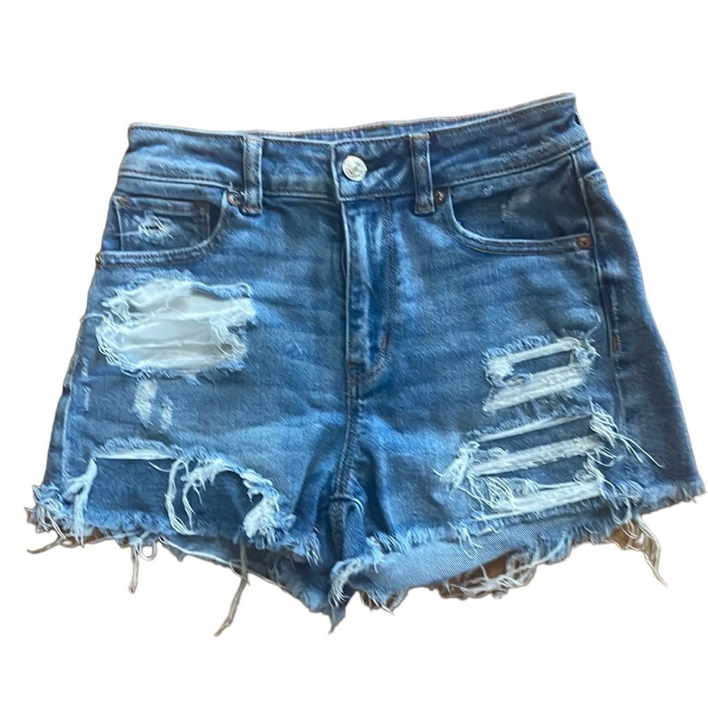 American Eagle AEO hi rise mom jean shorts summer warm